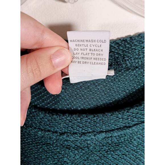 Soft Surroundings Womens Teal Faux Suede Shoulder Tunic Sweater Size Medium - Picture 7 of 7